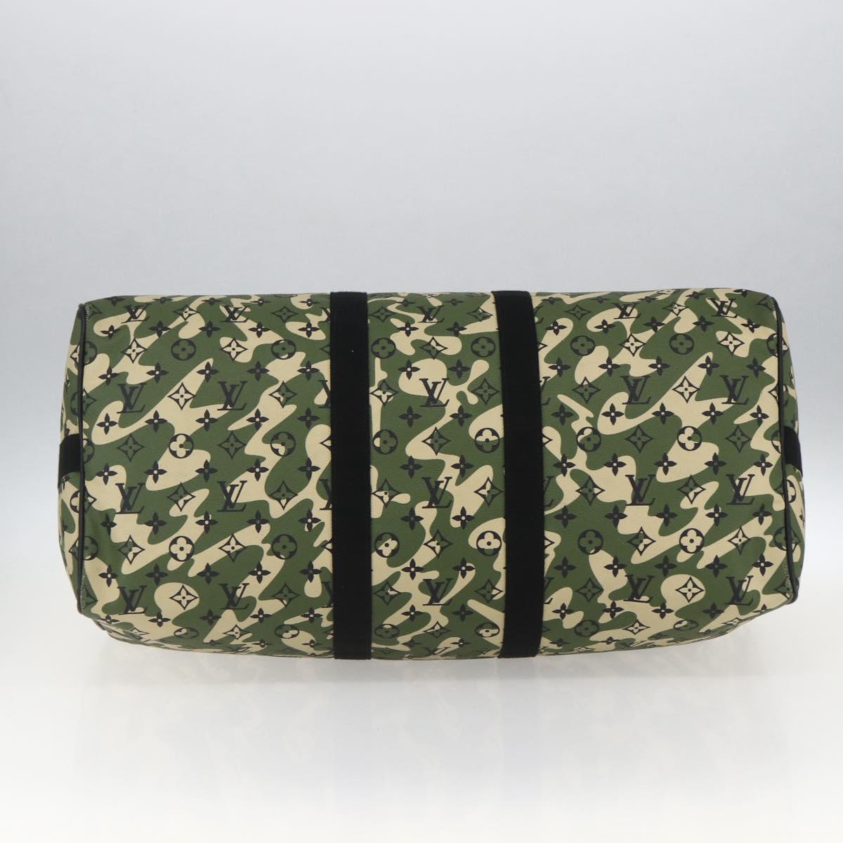 LOUIS VUITTON Camouflage Keepall Bandouliere 55 Bag M95774 LV Auth 170663SM