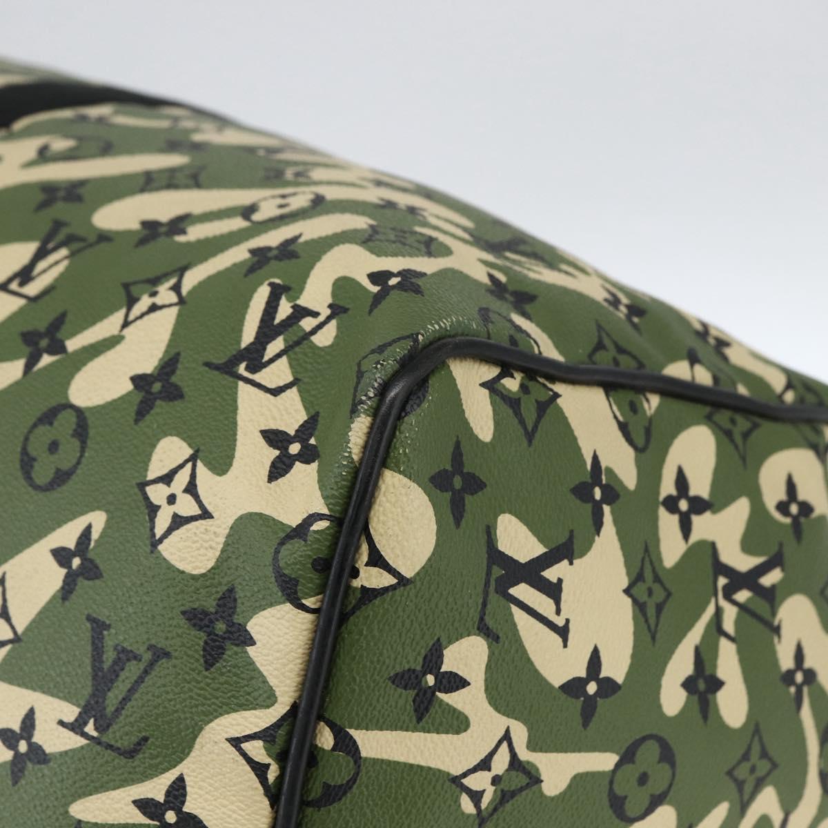 LOUIS VUITTON Camouflage Keepall Bandouliere 55 Bag M95774 LV Auth 170663SM