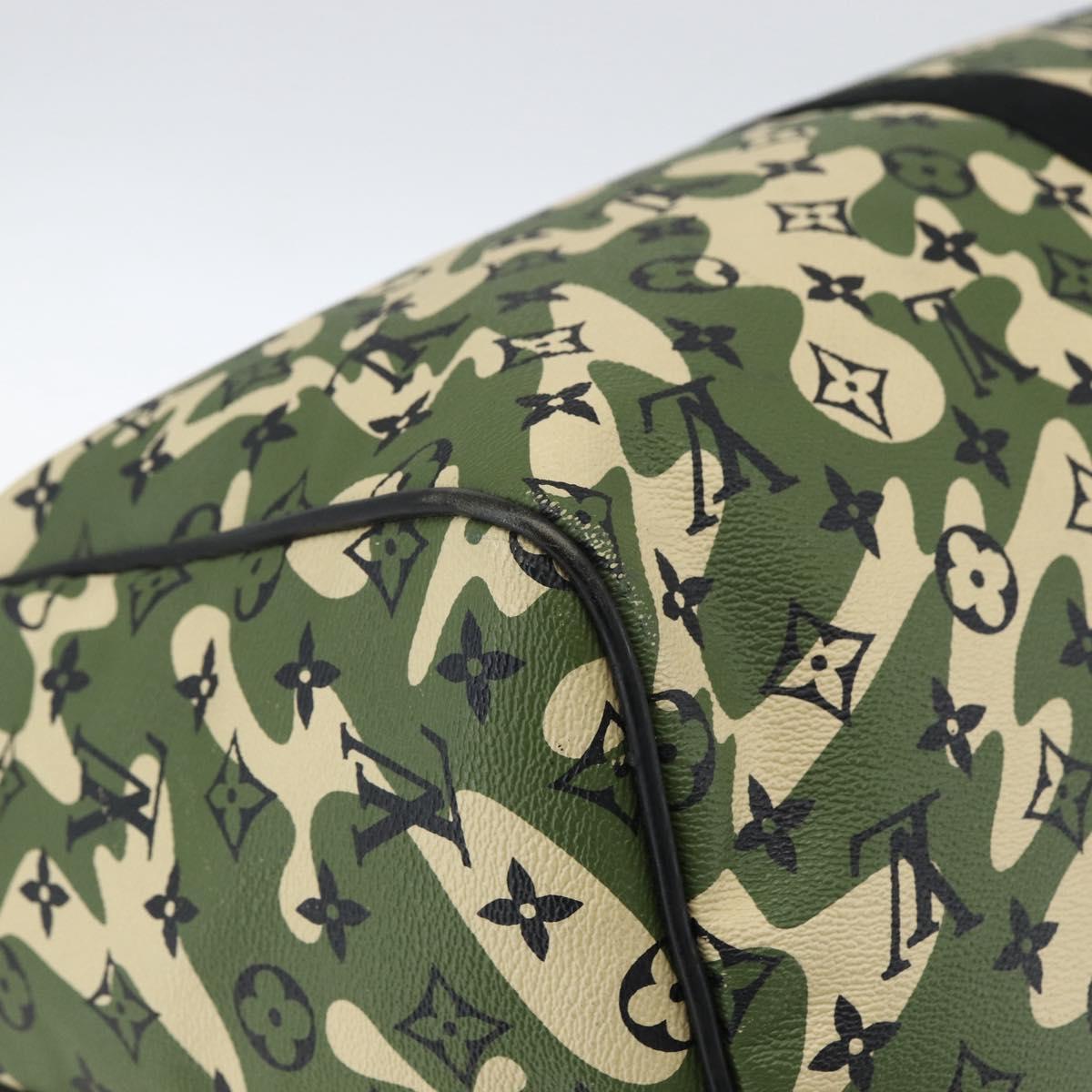 LOUIS VUITTON Camouflage Keepall Bandouliere 55 Bag M95774 LV Auth 170663SM