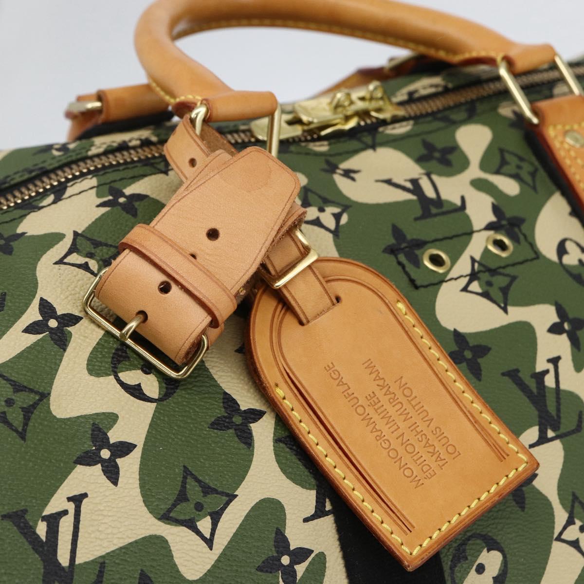 LOUIS VUITTON Camouflage Keepall Bandouliere 55 Bag M95774 LV Auth 170663SM