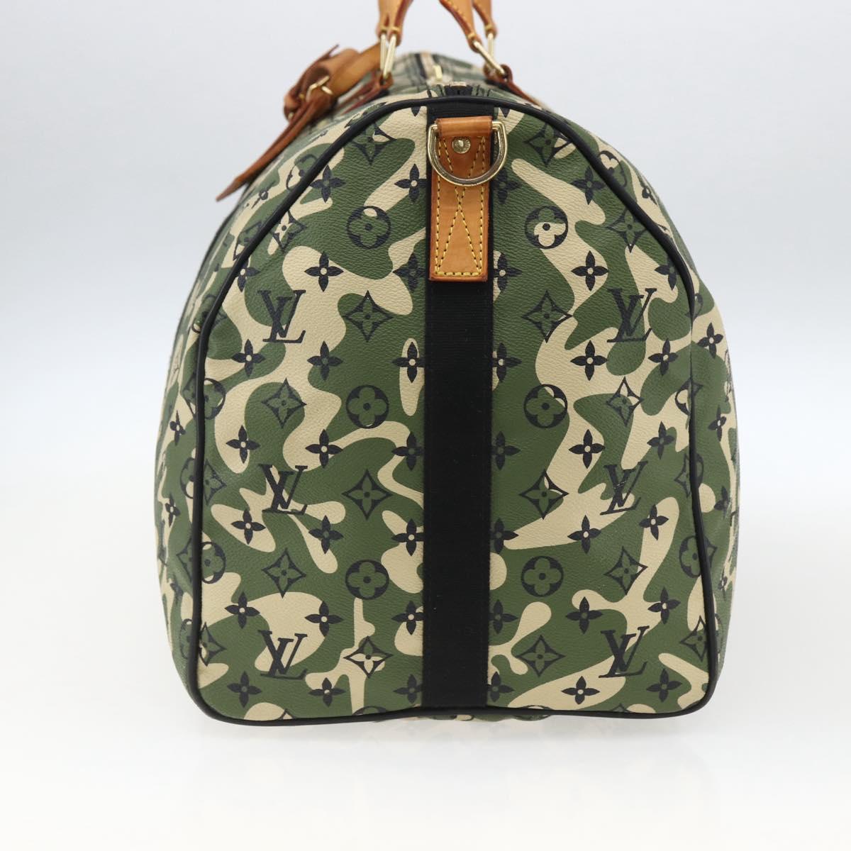 LOUIS VUITTON Camouflage Keepall Bandouliere 55 Bag M95774 LV Auth 170663SM