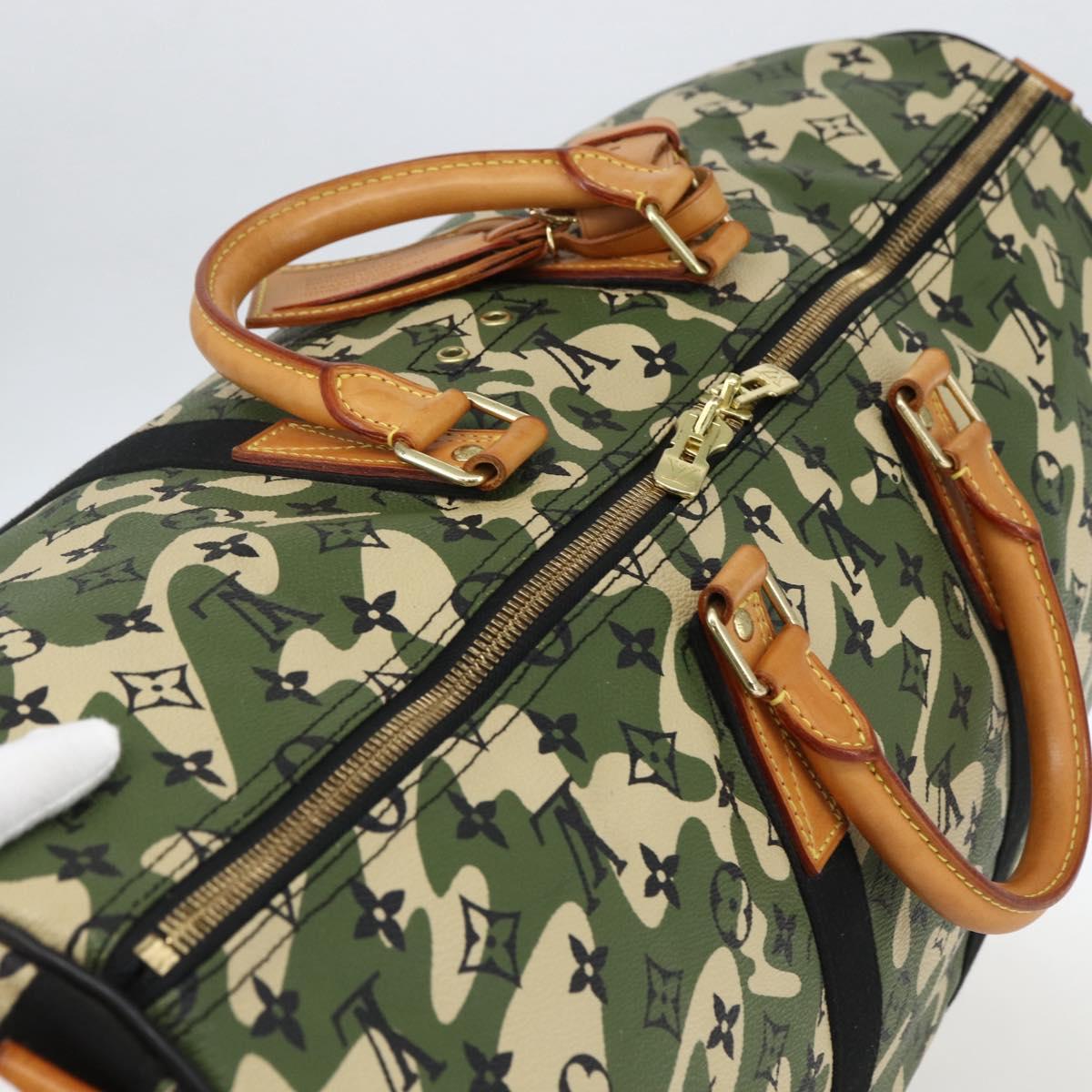 LOUIS VUITTON Camouflage Keepall Bandouliere 55 Bag M95774 LV Auth 170663SM