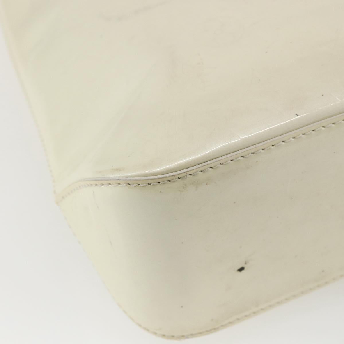 LOUIS VUITTON Monogram Vernis Brentwood Shoulder Bag Perle M91512 LV Auth 170681