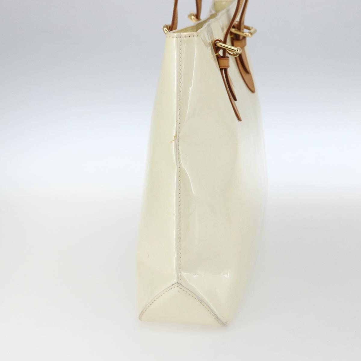 LOUIS VUITTON Monogram Vernis Brentwood Shoulder Bag Perle M91512 LV Auth 170681