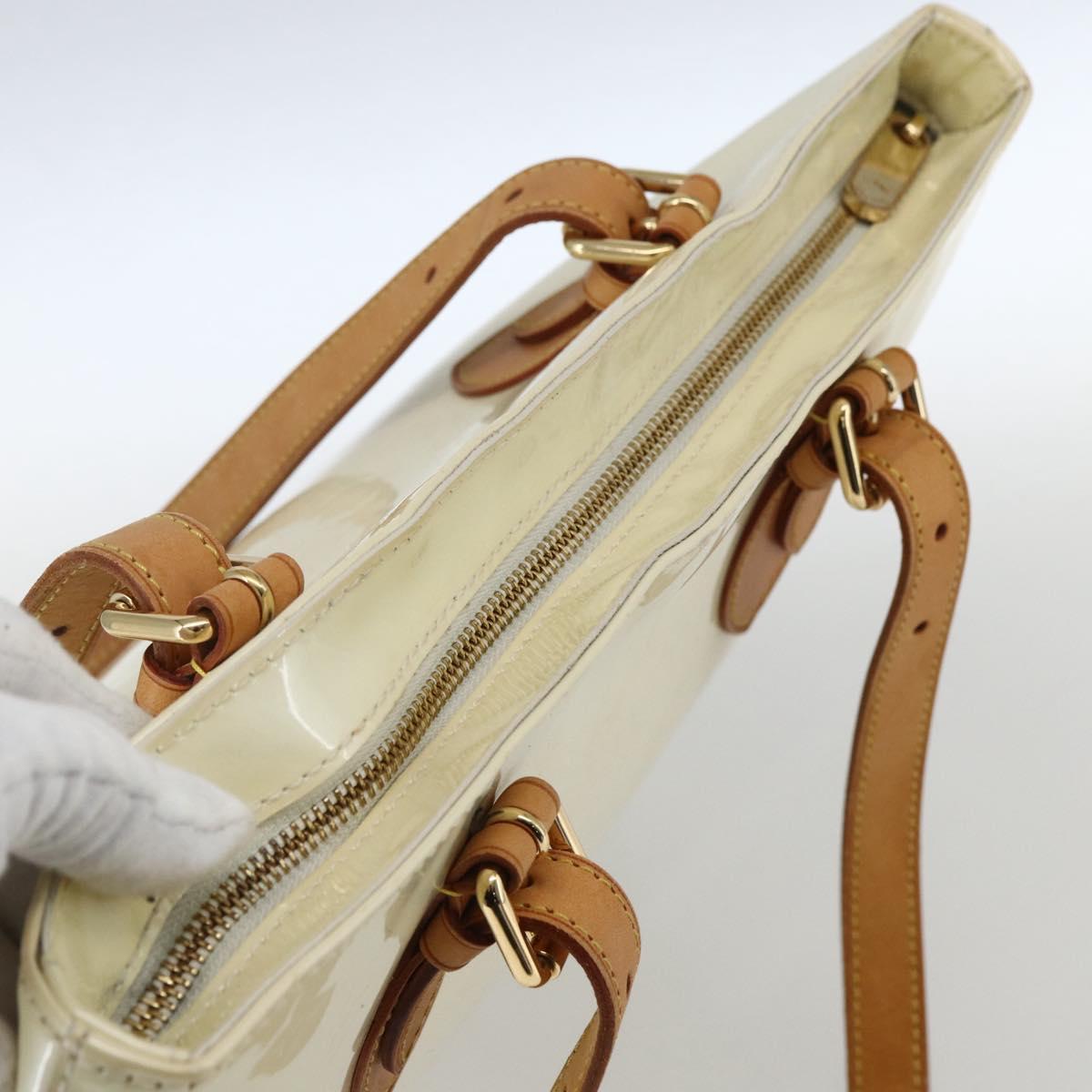 LOUIS VUITTON Monogram Vernis Brentwood Shoulder Bag Perle M91512 LV Auth 170681