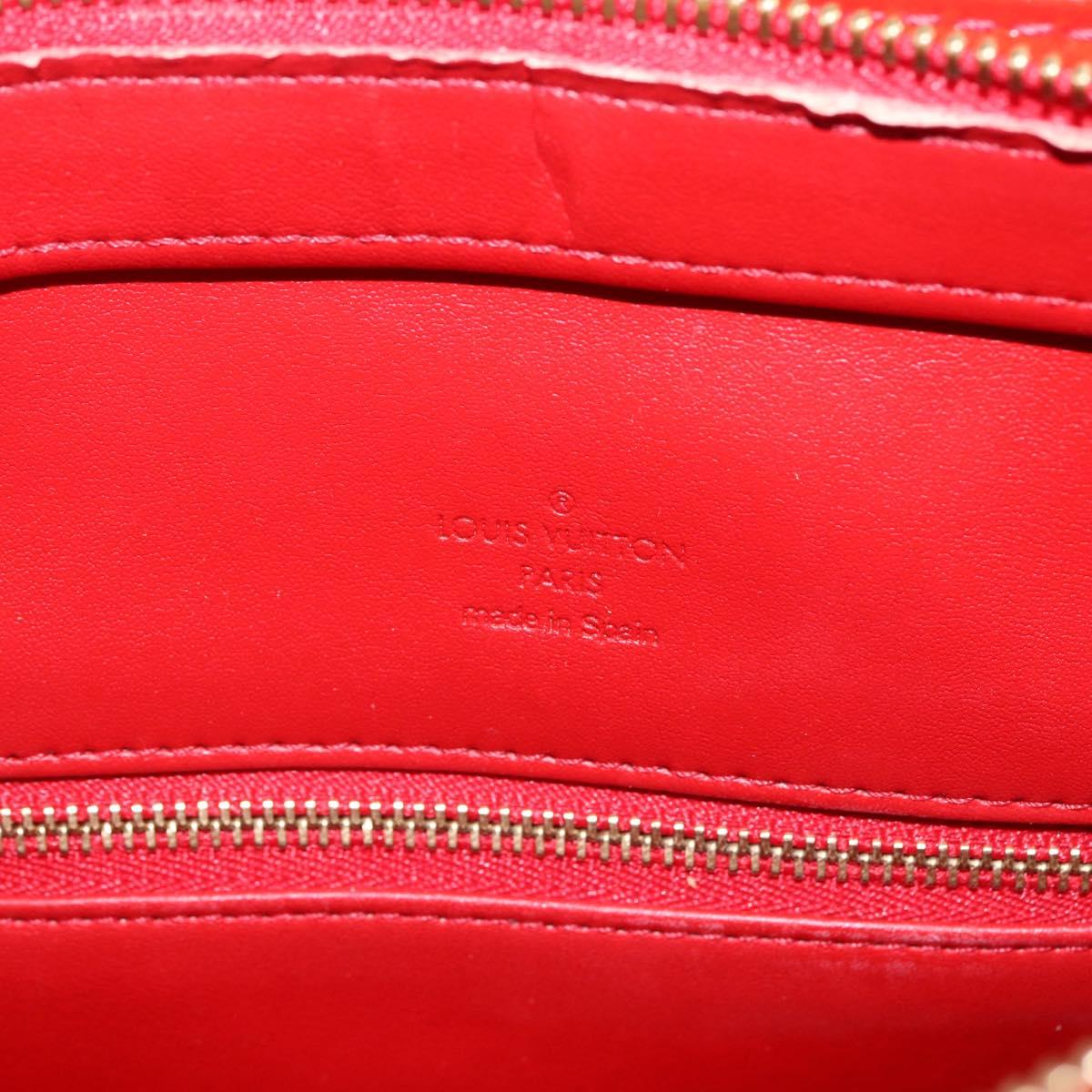 LOUIS VUITTON Monogram Vernis Houston Hand Bag Rouge M91092 LV Auth 170689V