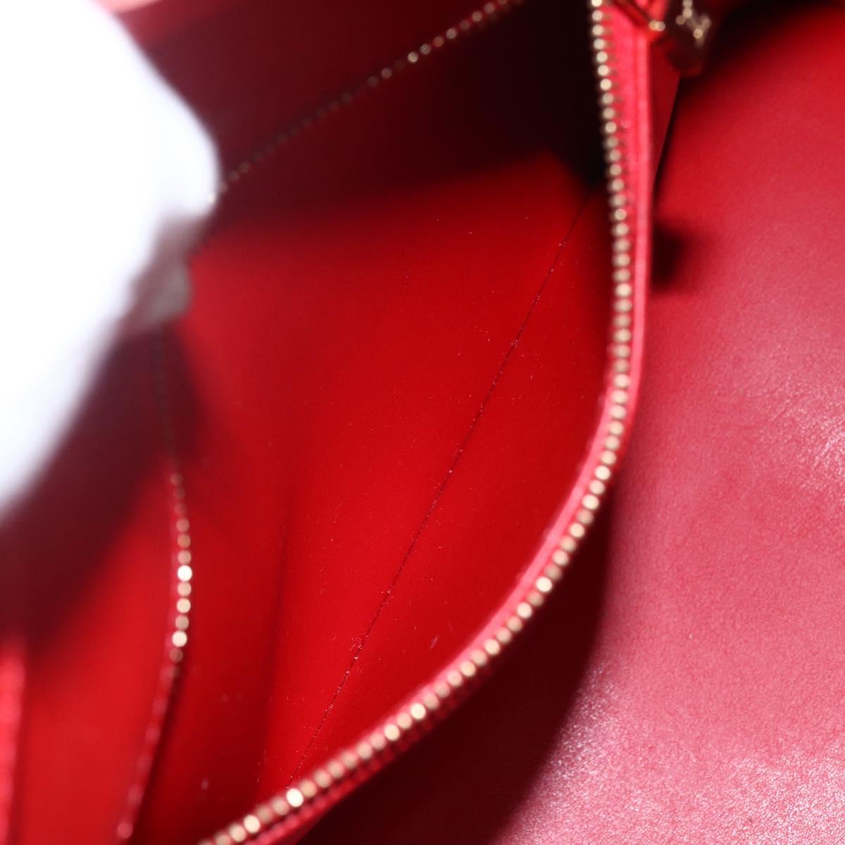 LOUIS VUITTON Monogram Vernis Houston Hand Bag Rouge M91092 LV Auth 170689V