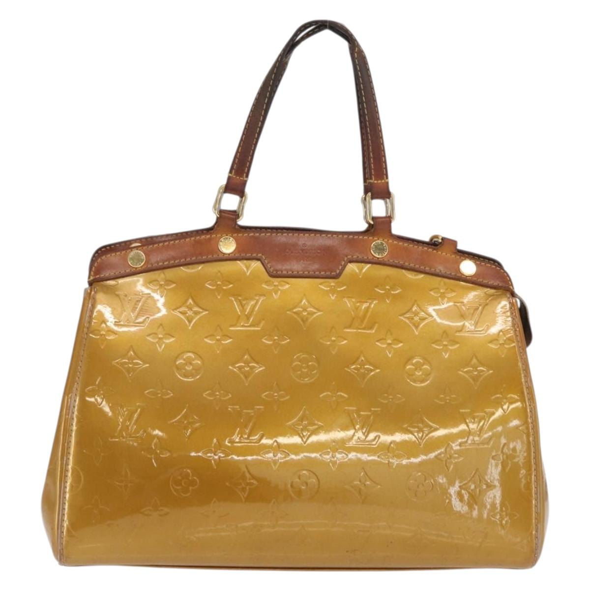LOUIS VUITTON Monogram Vernis Blair MM Bag 2way Beige poodle M91755 Auth 170691
