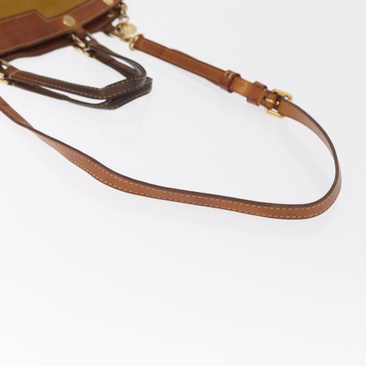 LOUIS VUITTON Monogram Vernis Blair MM Bag 2way Beige poodle M91755 Auth 170691