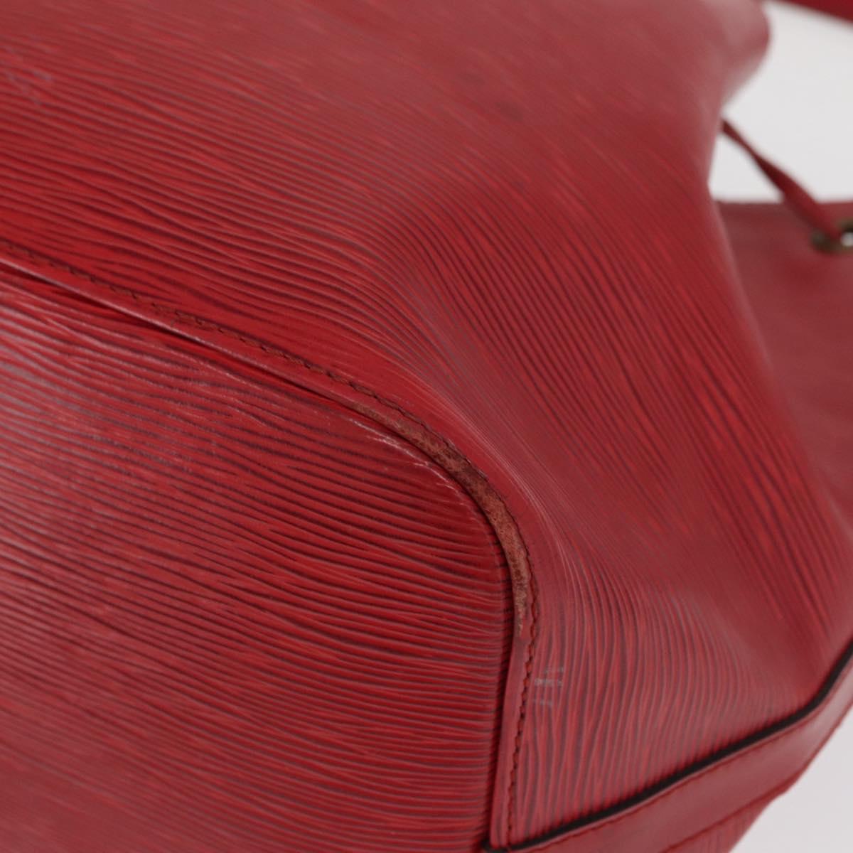 LOUIS VUITTON Epi Petit Noe Shoulder Bag Red M44107 LV Auth 170694