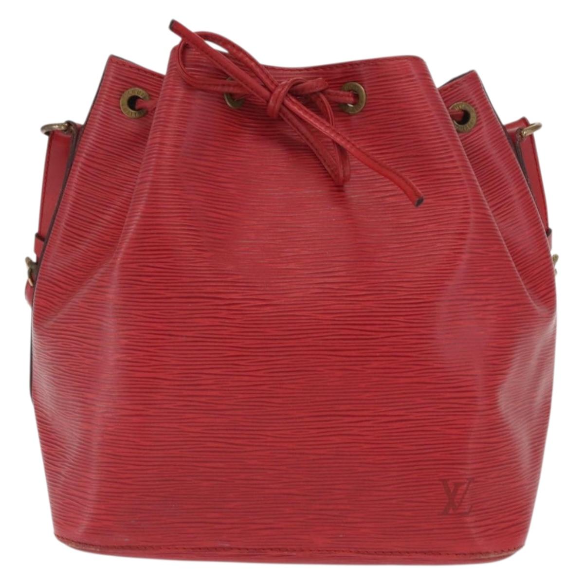 LOUIS VUITTON Epi Petit Noe Shoulder Bag Red M44107 LV Auth 170694