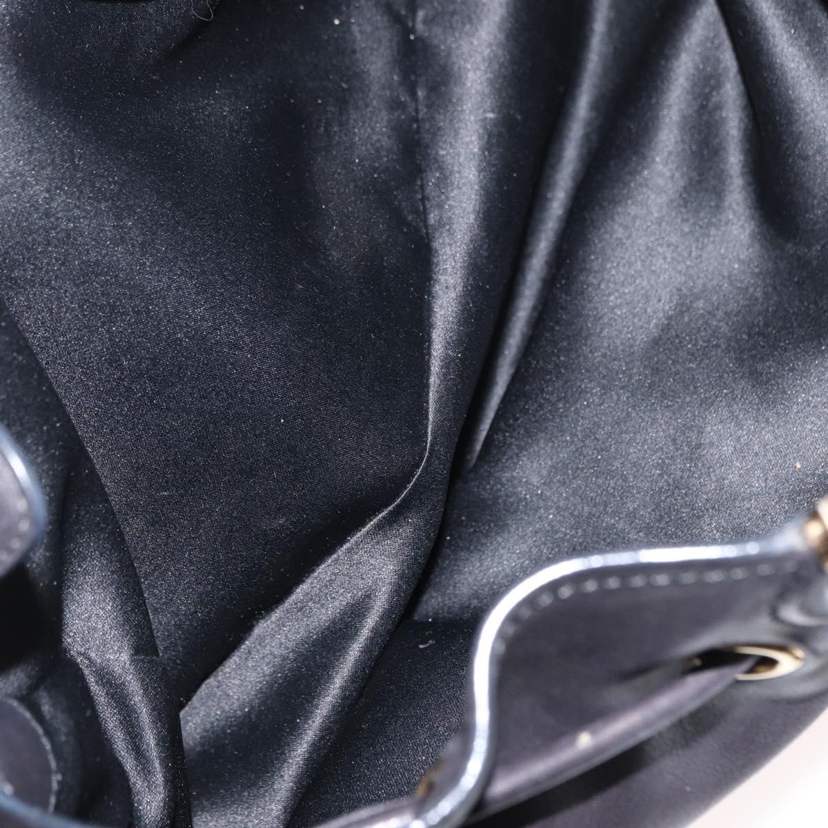 Salvatore Ferragamo Gancini Tote Bag Leather Black Gold Auth 170707