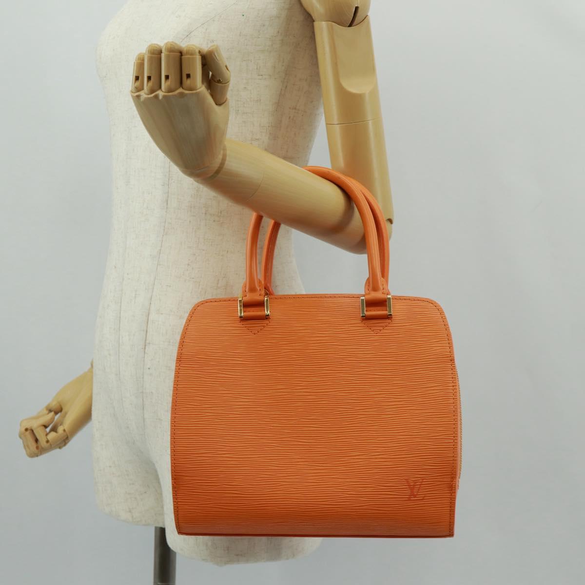 LOUIS VUITTON Epi Pont Neuf Hand Bag Orange Mandarin M5205H LV Auth 170709V
