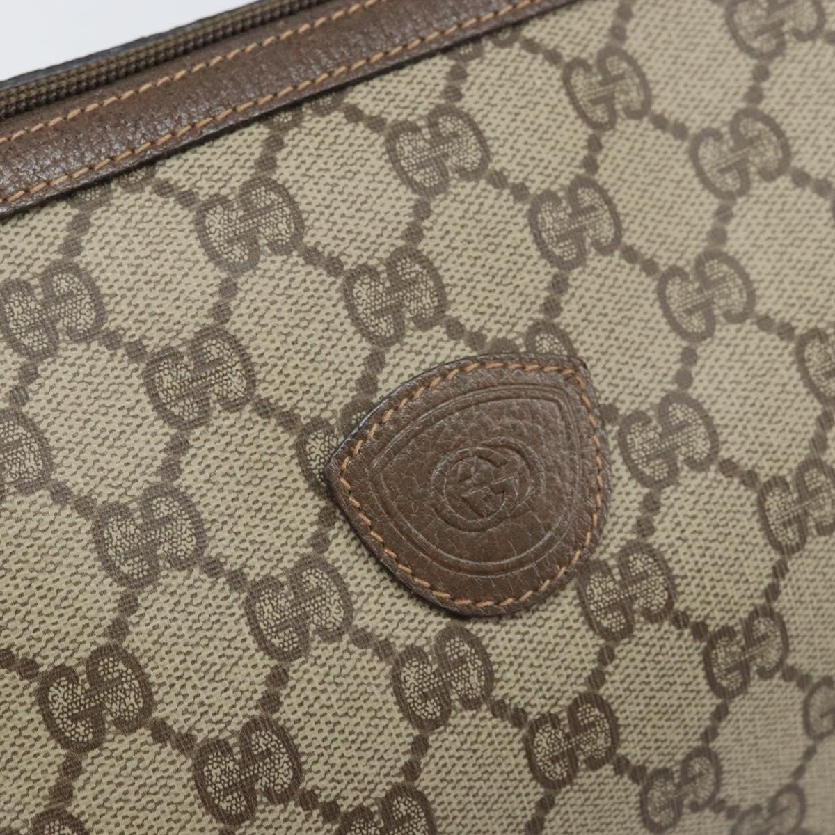 GUCCI GG Supreme Shoulder Bag PVC Beige Gold 001 115 6595 Auth 170723