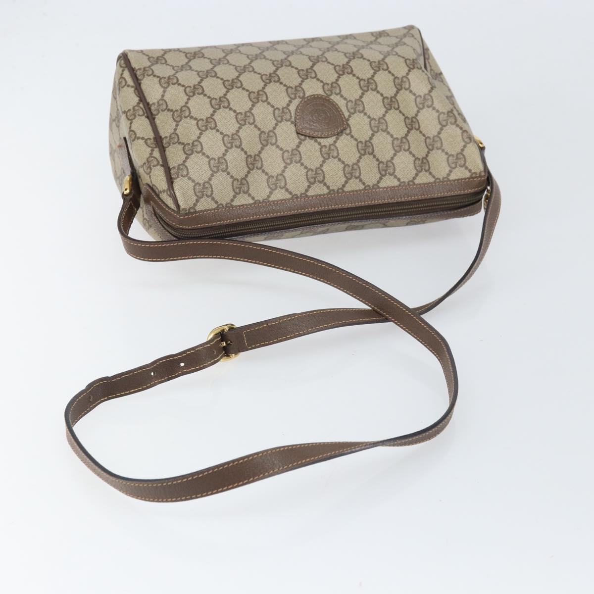 GUCCI GG Supreme Shoulder Bag PVC Beige Gold 001 115 6595 Auth 170723