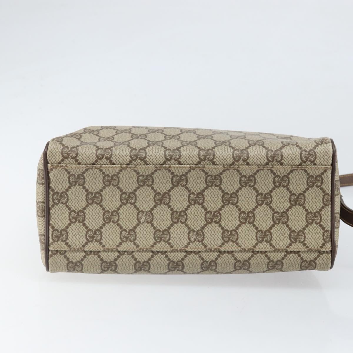 GUCCI GG Supreme Shoulder Bag PVC Beige Gold 001 115 6595 Auth 170723