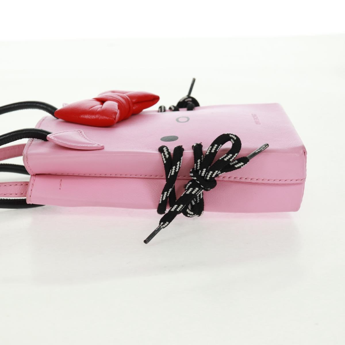 BALENCIAGA 2020S SS Hello Kitty Hand Bag Calf Skin 2way Pink 619043 Auth 170731SM