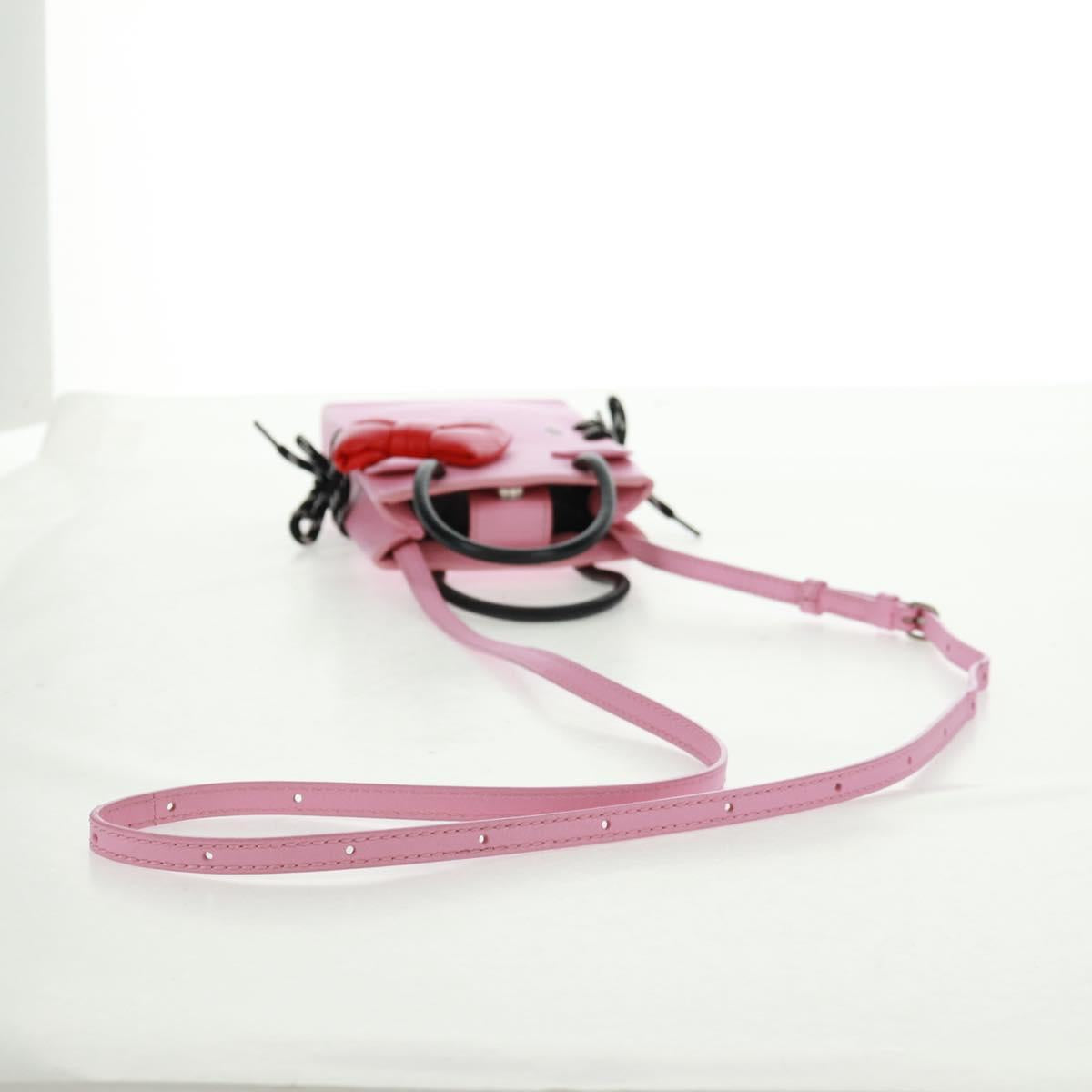 BALENCIAGA 2020S SS Hello Kitty Hand Bag Calf Skin 2way Pink 619043 Auth 170731SM