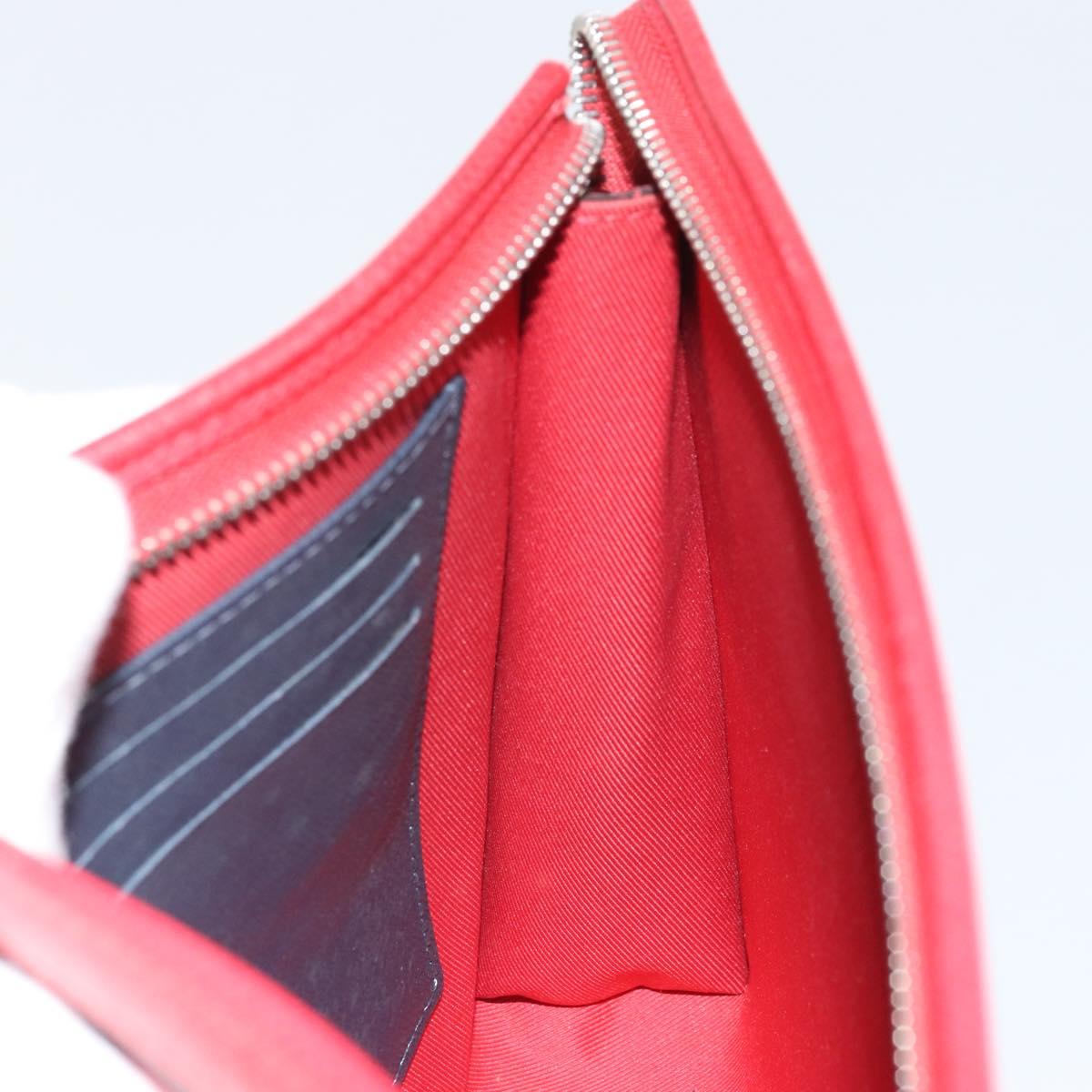 LOUIS VUITTON Taiga Pochette Voyager MM Clutch Bag Red Akajou M63397 Auth 170741