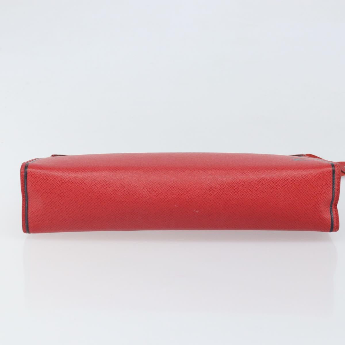 LOUIS VUITTON Taiga Pochette Voyager MM Clutch Bag Red Akajou M63397 Auth 170741