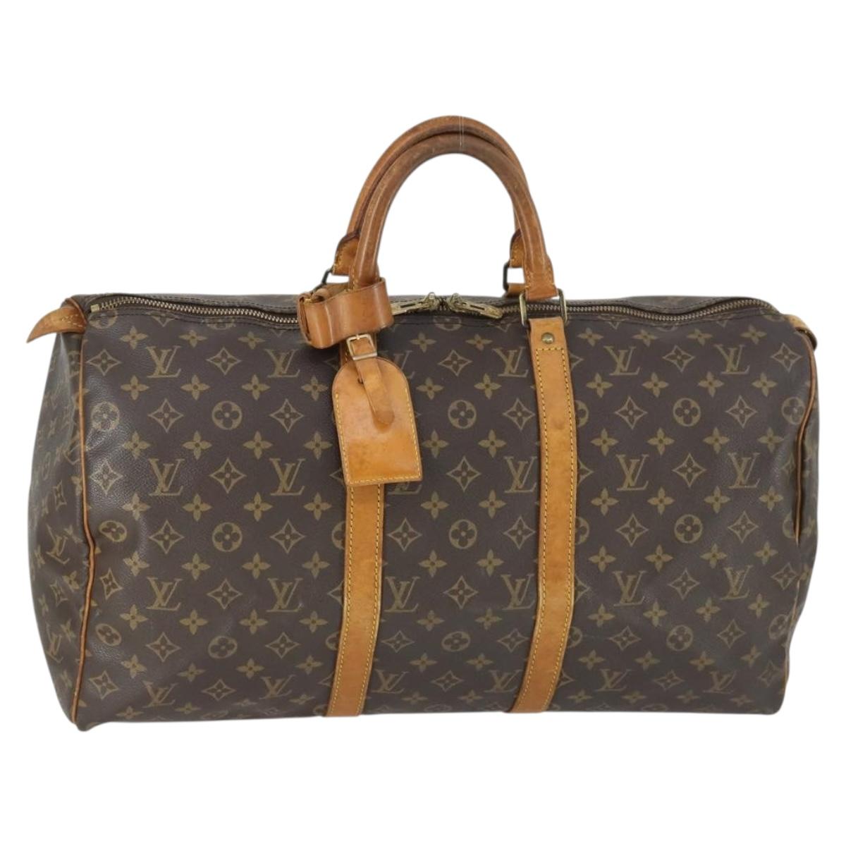 LOUIS VUITTON Monogram Keepall 50 Boston Bag M41426 LV Auth 170744