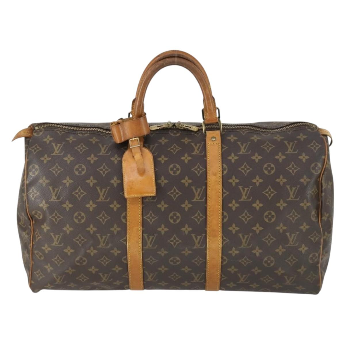 LOUIS VUITTON Monogram Keepall 50 Boston Bag M41426 LV Auth 170744