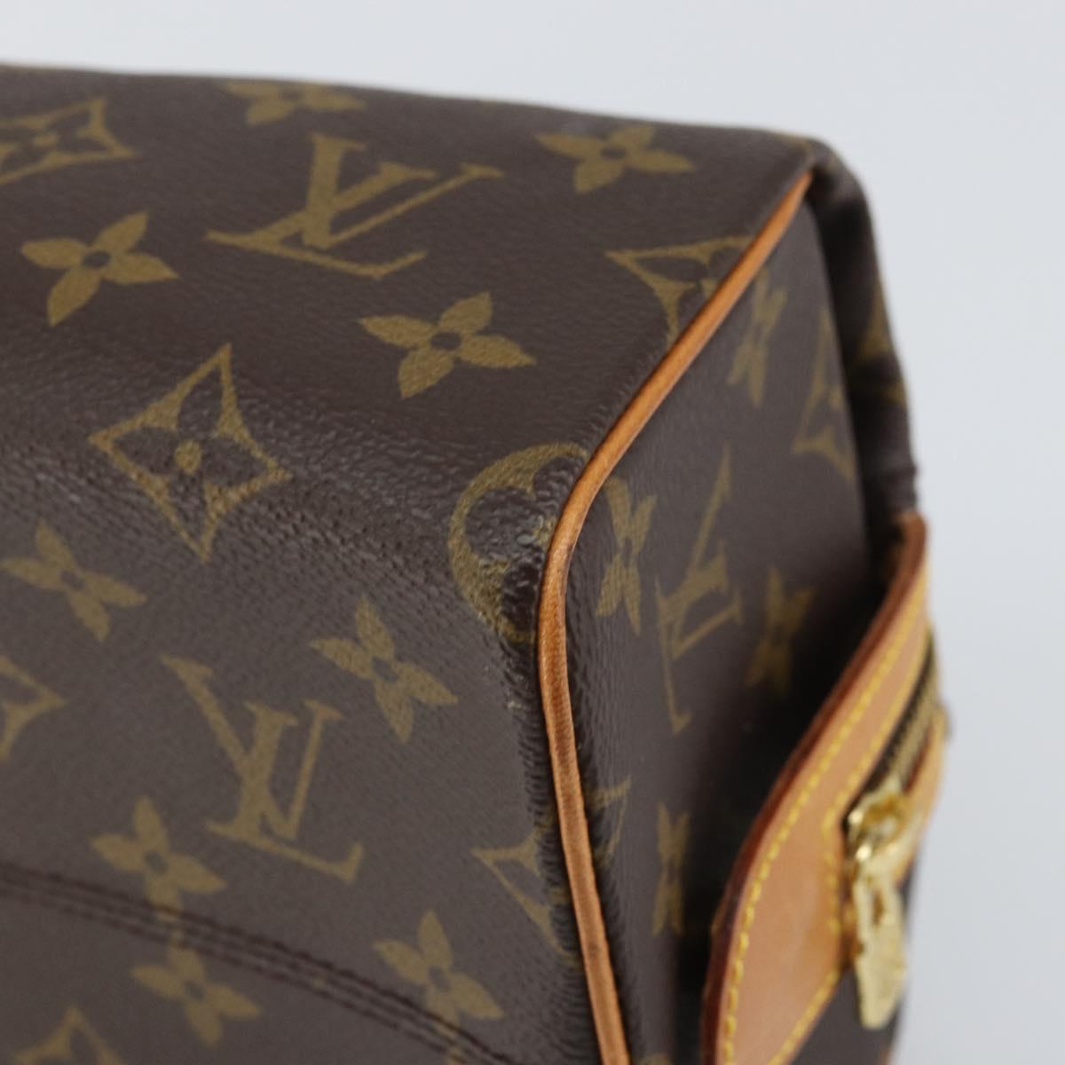 LOUIS VUITTON Monogram Trousse Patte Pression Cosmetic Pouch M47636 Auth 170753
