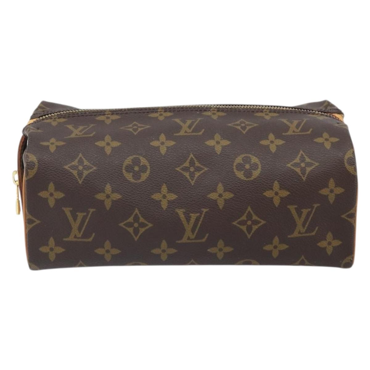 LOUIS VUITTON Monogram Trousse Patte Pression Cosmetic Pouch M47636 Auth 170753