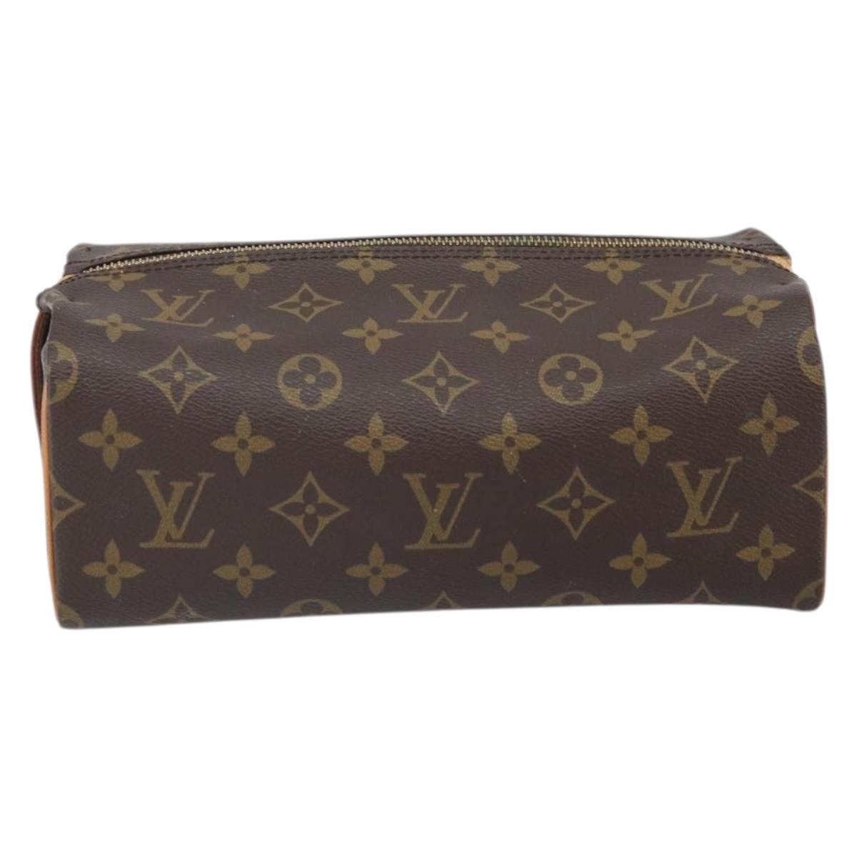 LOUIS VUITTON Monogram Trousse Patte Pression Cosmetic Pouch M47636 Auth 170753