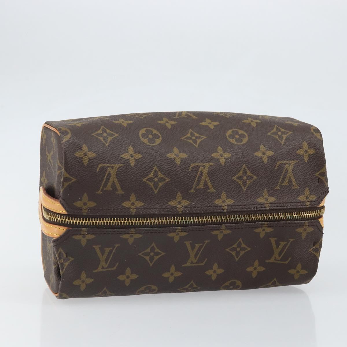LOUIS VUITTON Monogram Trousse Patte Pression Cosmetic Pouch M47636 Auth 170753