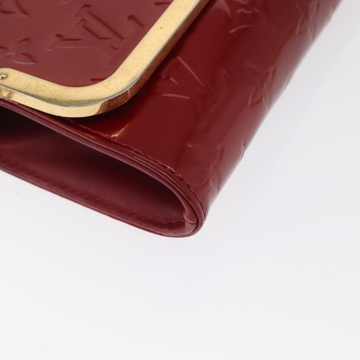 LOUIS VUITTON Monogram Vernis Rossmore PM Bag Rouge Favist M91547 LV Auth 170760