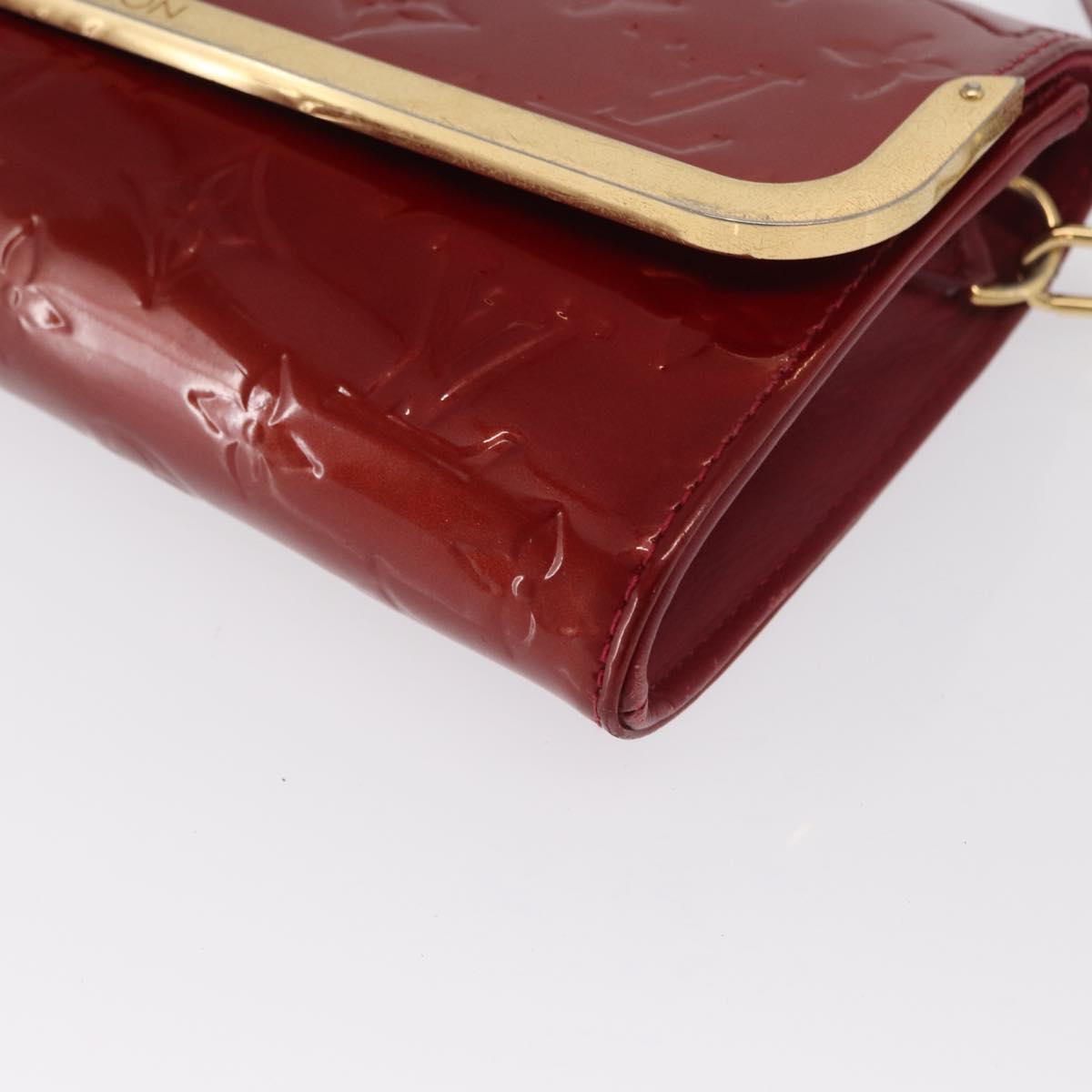 LOUIS VUITTON Monogram Vernis Rossmore PM Bag Rouge Favist M91547 LV Auth 170760