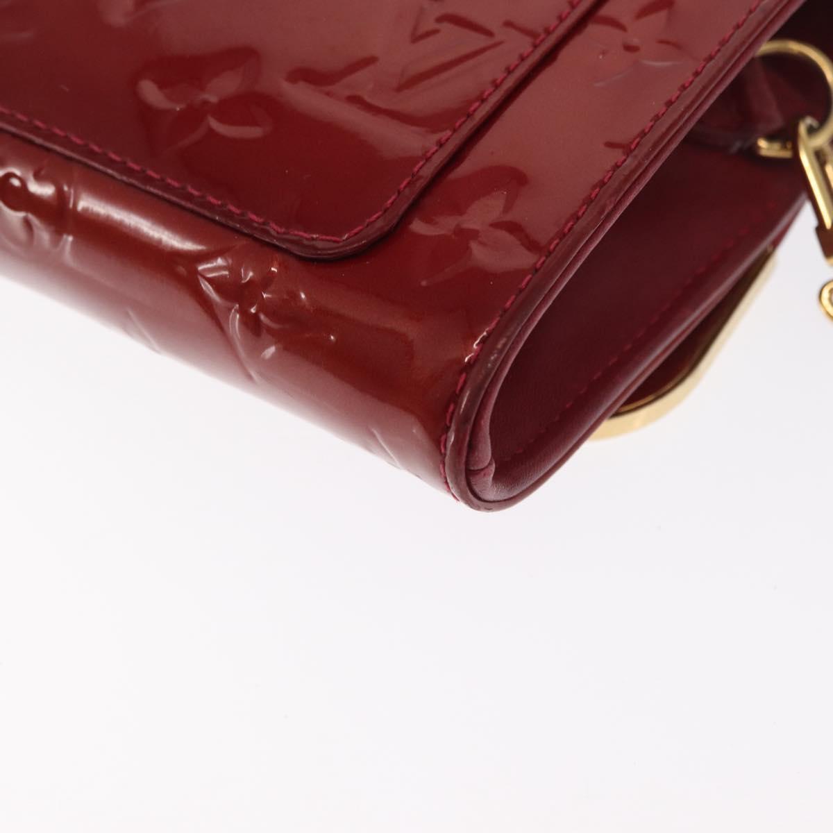 LOUIS VUITTON Monogram Vernis Rossmore PM Bag Rouge Favist M91547 LV Auth 170760