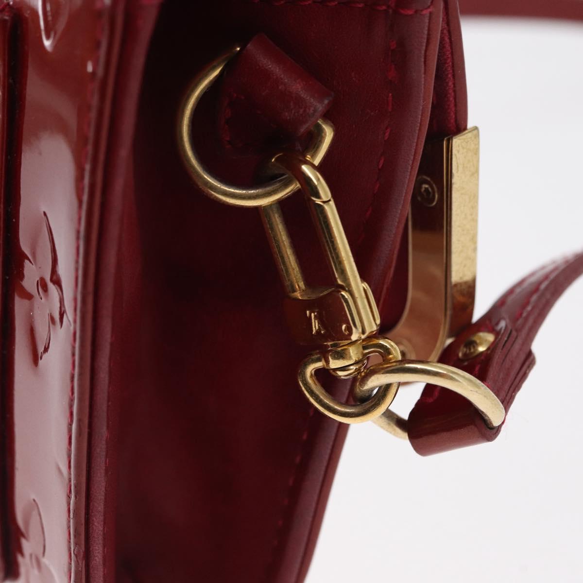 LOUIS VUITTON Monogram Vernis Rossmore PM Bag Rouge Favist M91547 LV Auth 170760