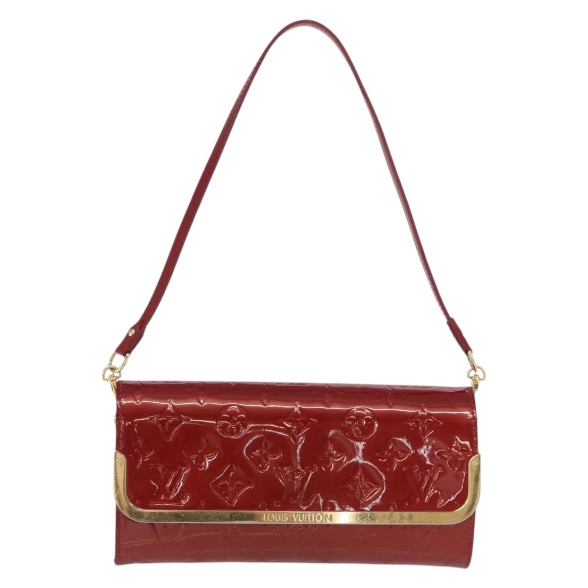 LOUIS VUITTON Monogram Vernis Rossmore PM Bag Rouge Favist M91547 LV Auth 170760