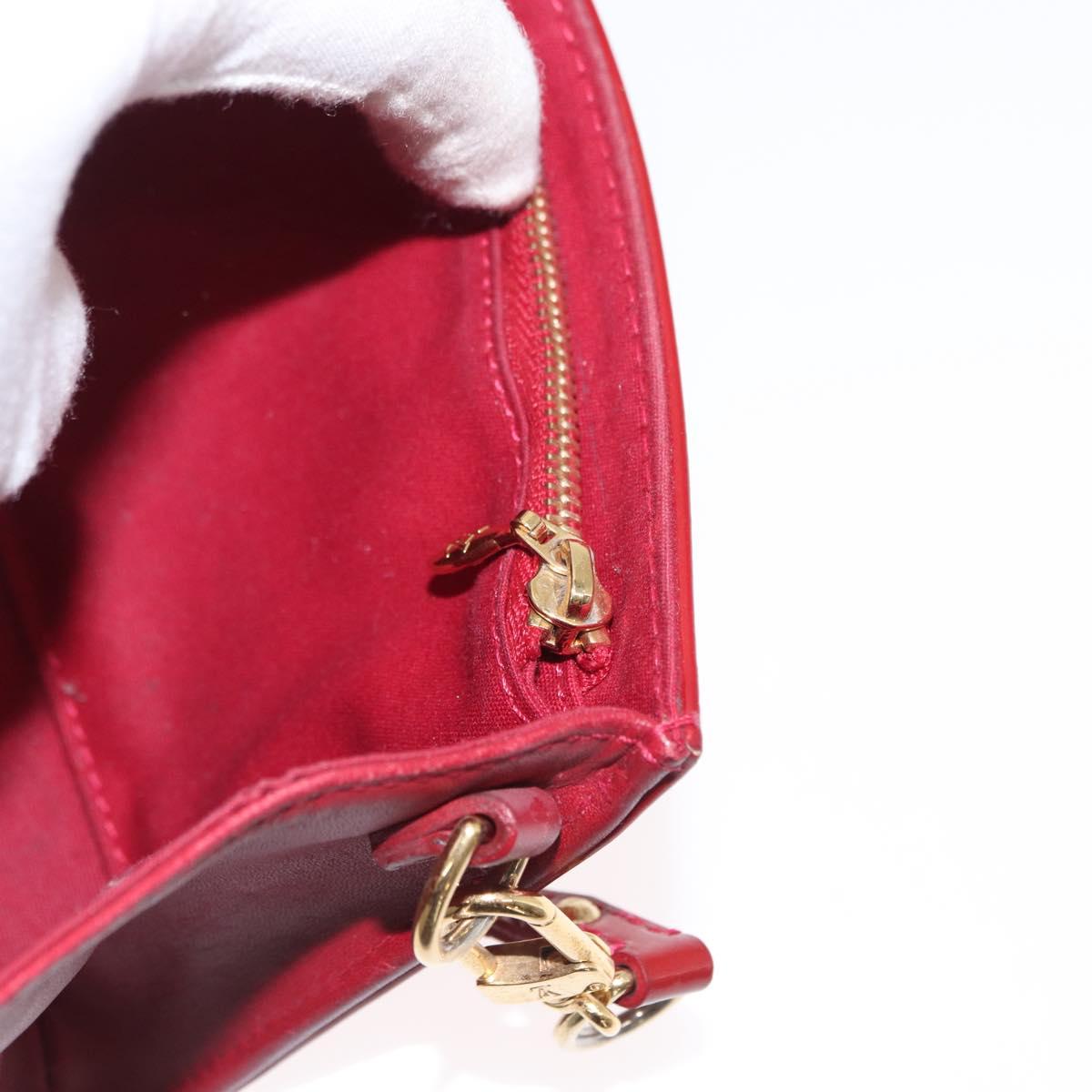 LOUIS VUITTON Monogram Vernis Rossmore PM Bag Rouge Favist M91547 LV Auth 170760