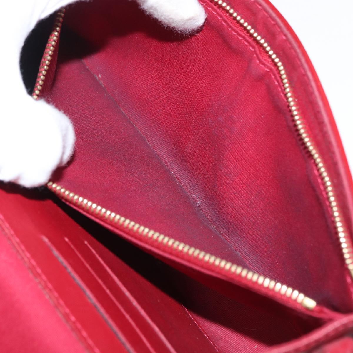 LOUIS VUITTON Monogram Vernis Rossmore PM Bag Rouge Favist M91547 LV Auth 170760