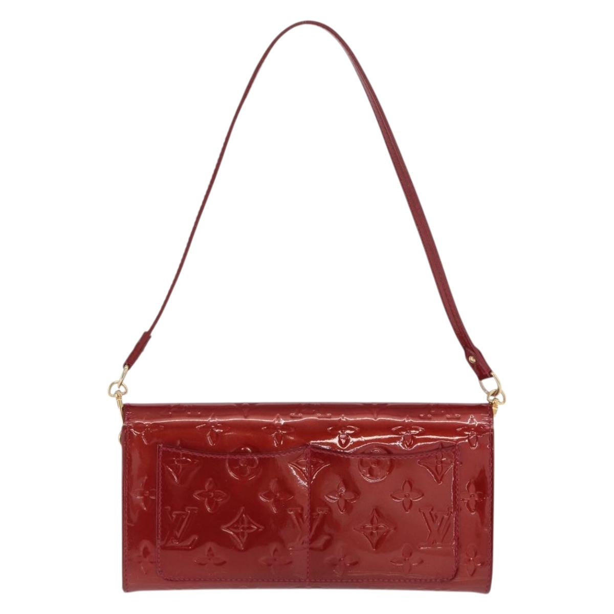 LOUIS VUITTON Monogram Vernis Rossmore PM Bag Rouge Favist M91547 LV Auth 170760