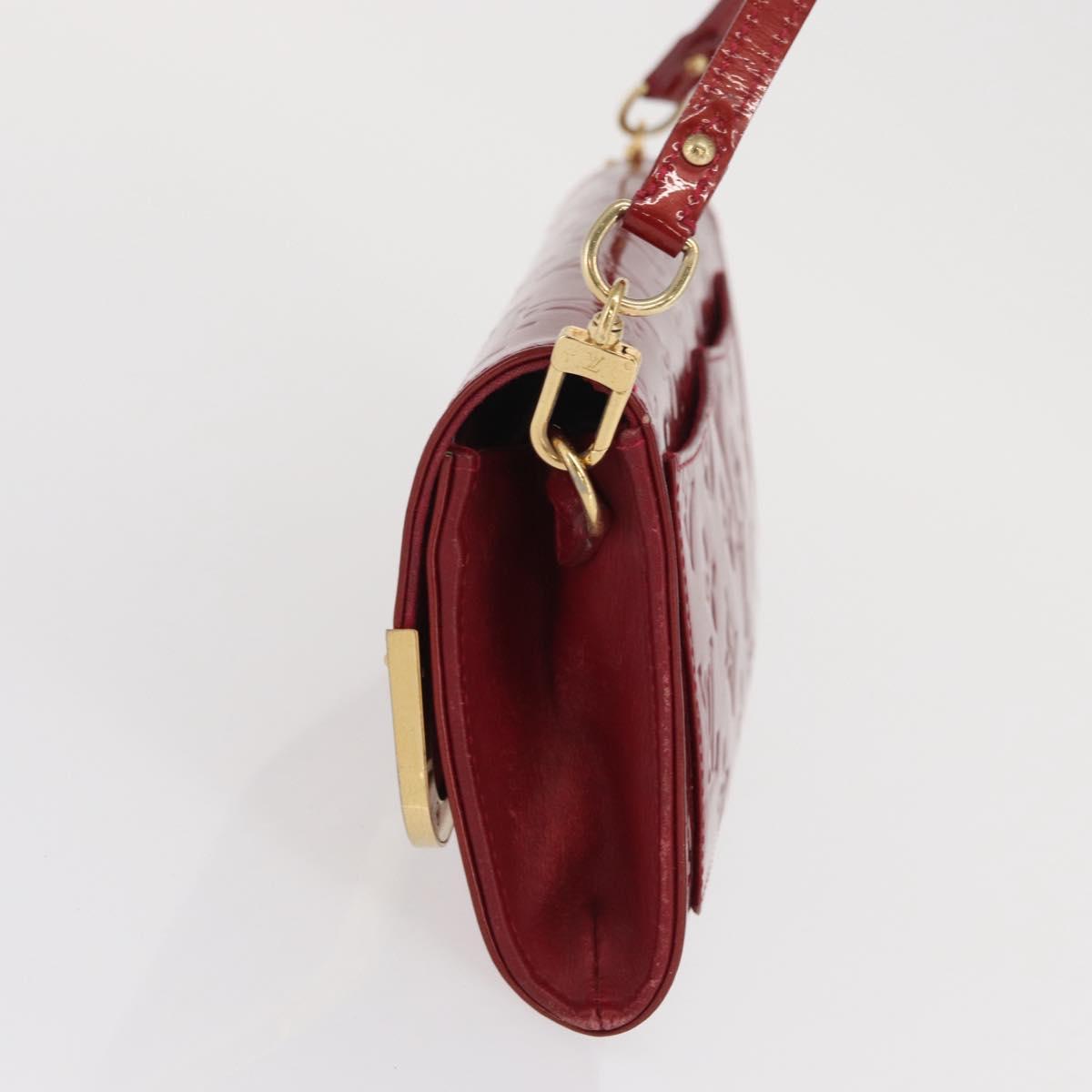 LOUIS VUITTON Monogram Vernis Rossmore PM Bag Rouge Favist M91547 LV Auth 170760