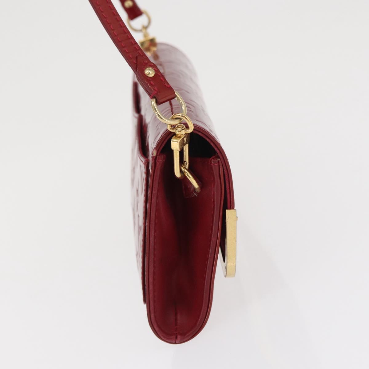 LOUIS VUITTON Monogram Vernis Rossmore PM Bag Rouge Favist M91547 LV Auth 170760