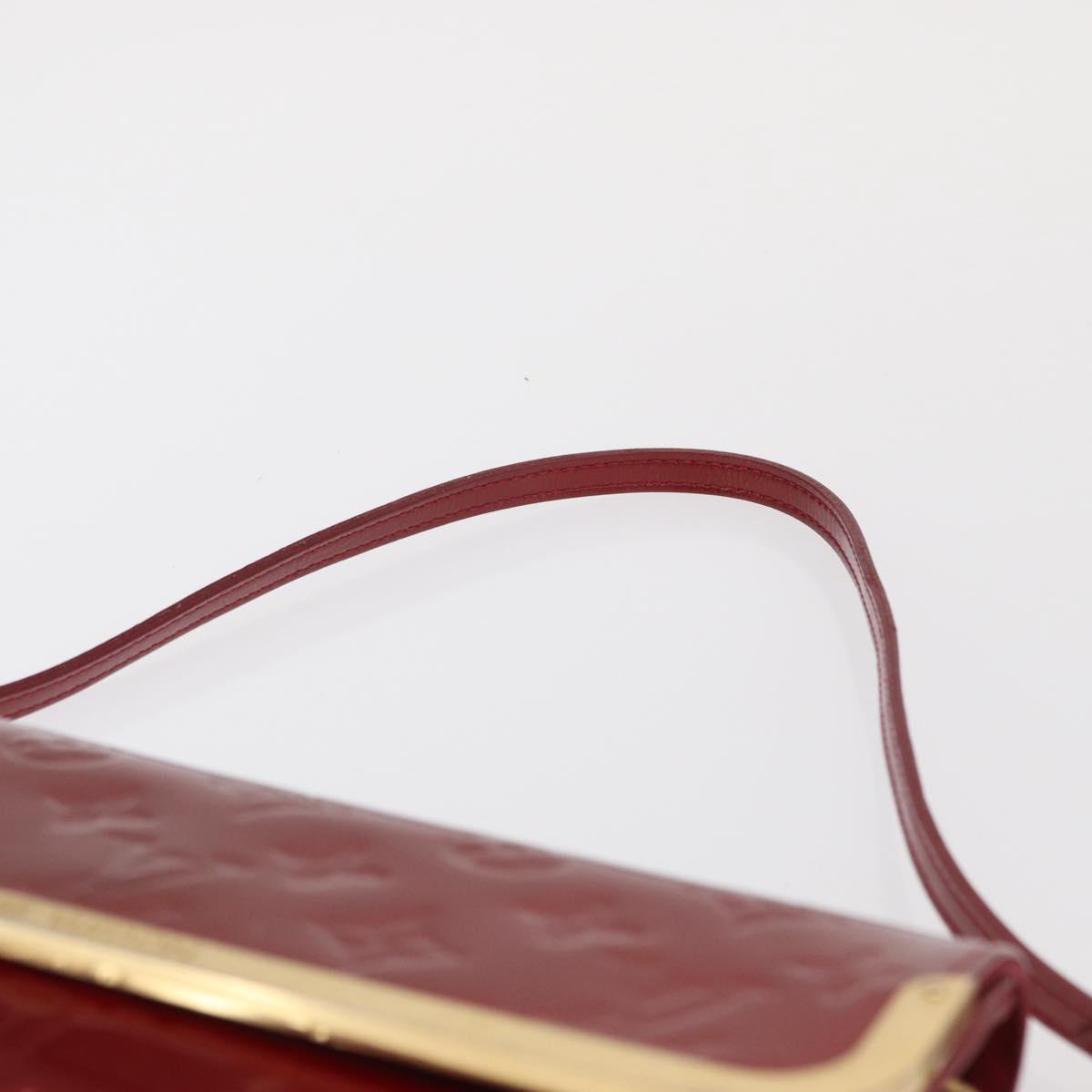 LOUIS VUITTON Monogram Vernis Rossmore PM Bag Rouge Favist M91547 LV Auth 170760