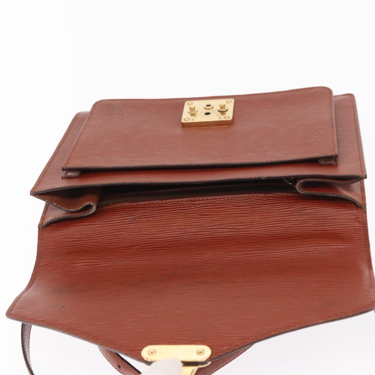 LOUIS VUITTON Epi Monceau 28 Hand Bag Brown M52123 LV Auth 170765