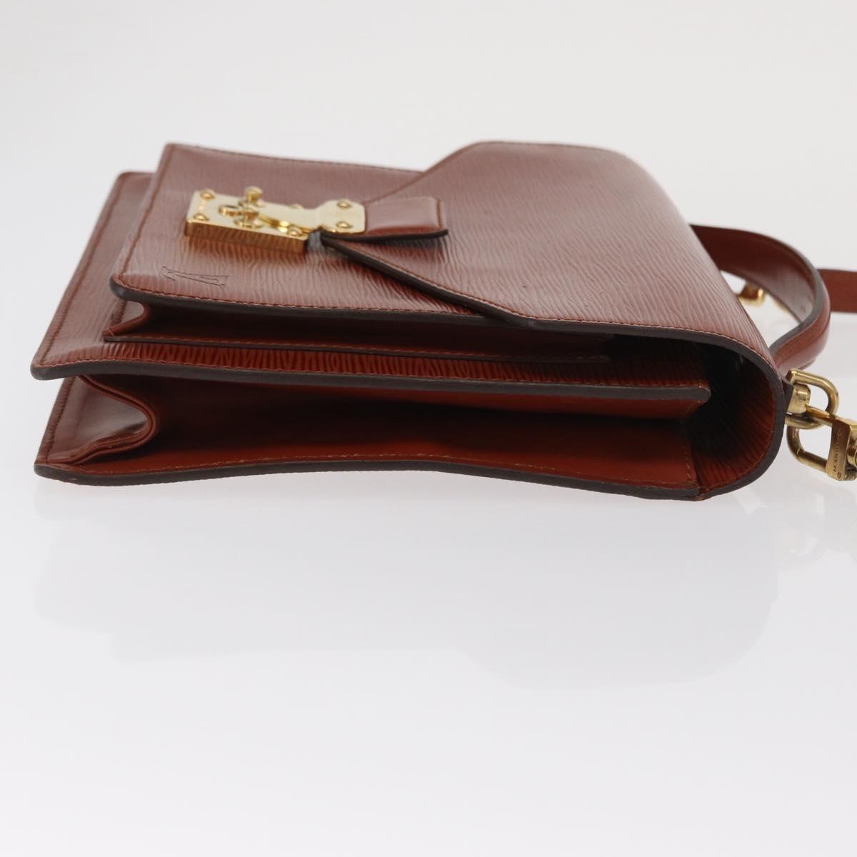 LOUIS VUITTON Epi Monceau 28 Hand Bag Brown M52123 LV Auth 170765