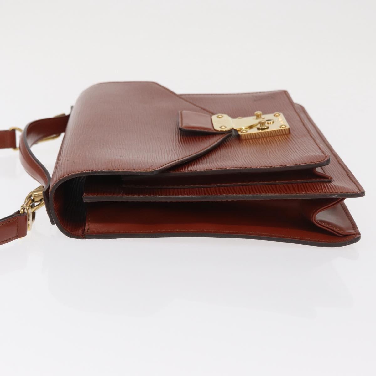 LOUIS VUITTON Epi Monceau 28 Hand Bag Brown M52123 LV Auth 170765