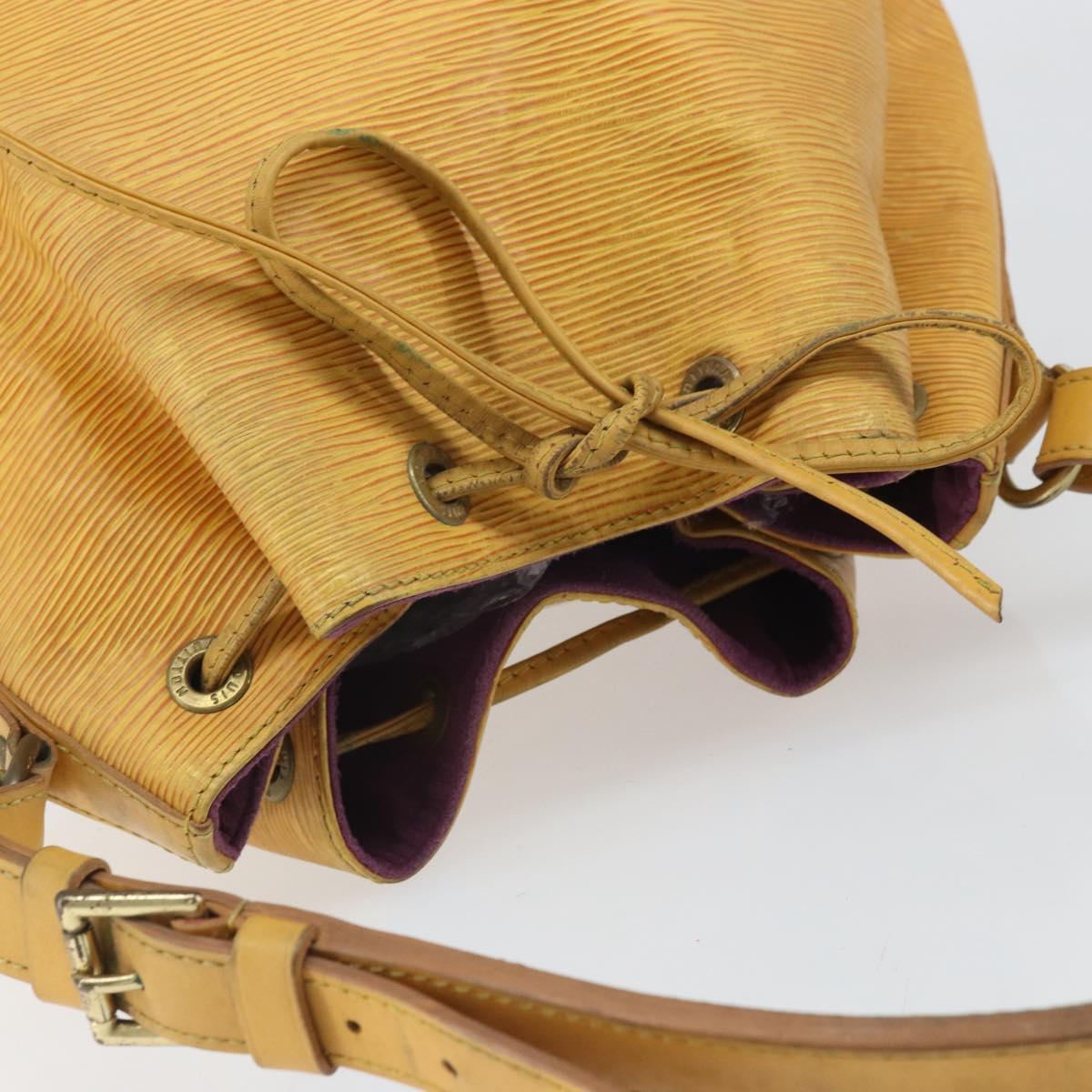 LOUIS VUITTON Epi Petit Noe Shoulder Bag Yellow M44109 LV Auth 170770