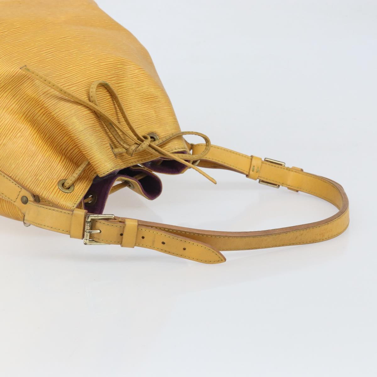 LOUIS VUITTON Epi Petit Noe Shoulder Bag Yellow M44109 LV Auth 170770