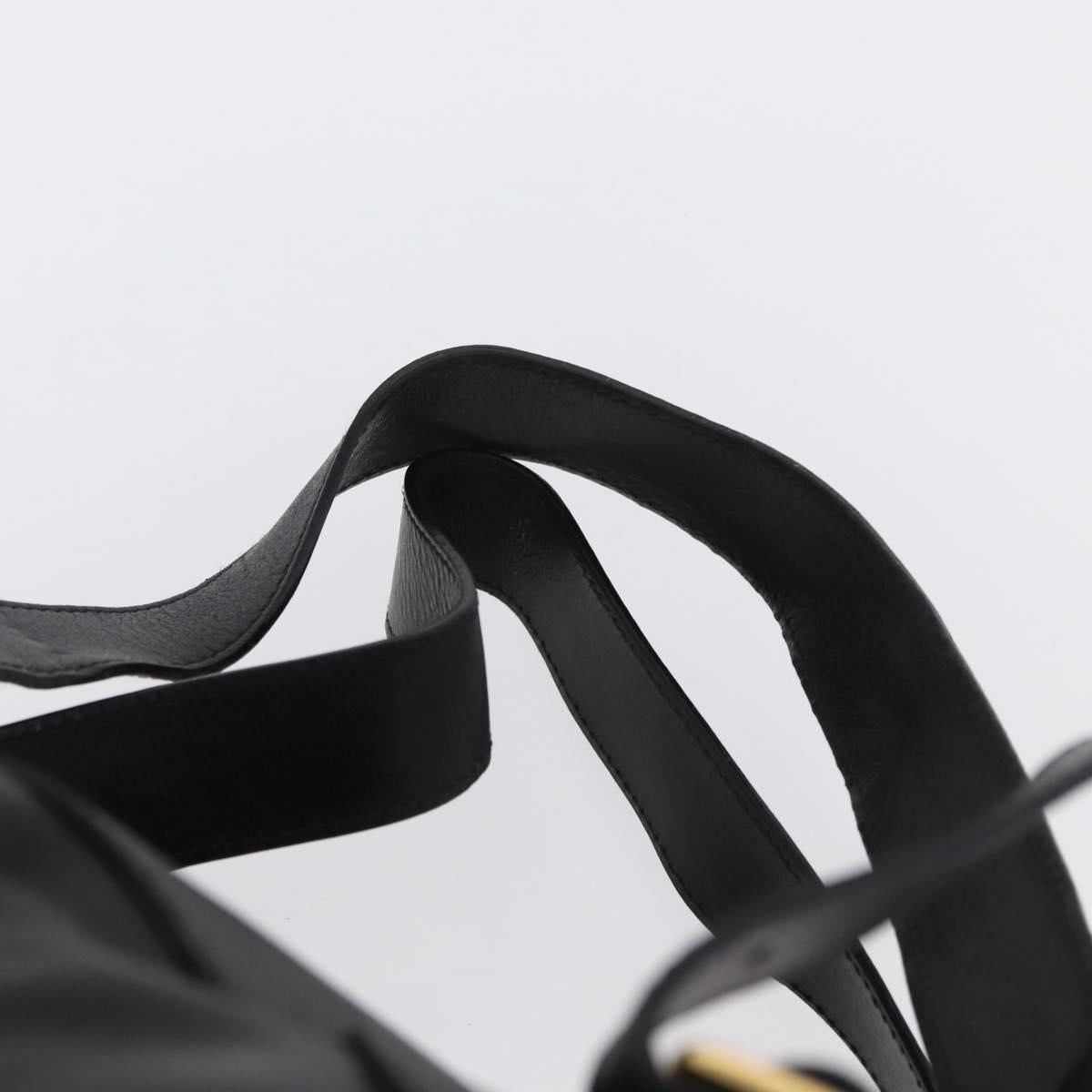 GUCCI Bamboo Backpack Leather Black Gold 003 2058 0016 Auth 170790A