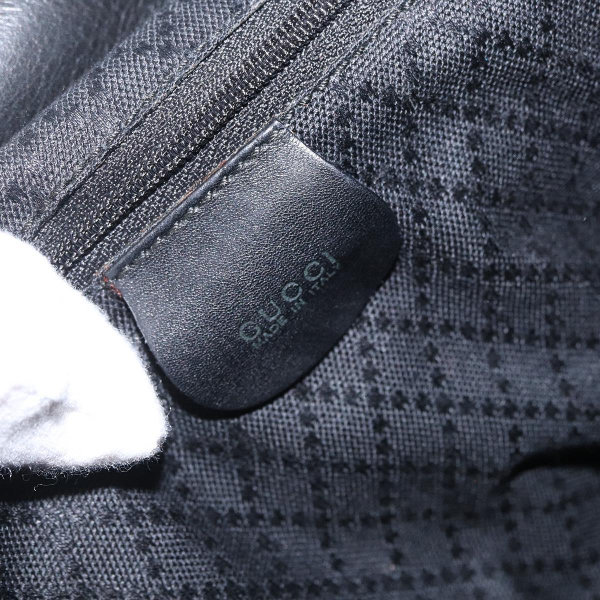 GUCCI Bamboo Backpack Leather Black Gold 003 2058 0016 Auth 170790A