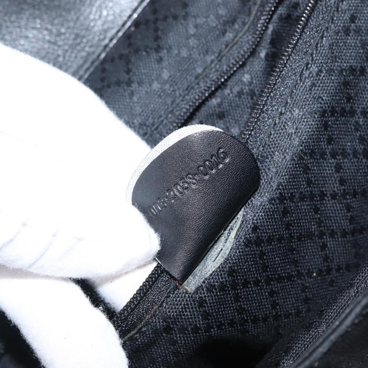 GUCCI Bamboo Backpack Leather Black Gold 003 2058 0016 Auth 170790A