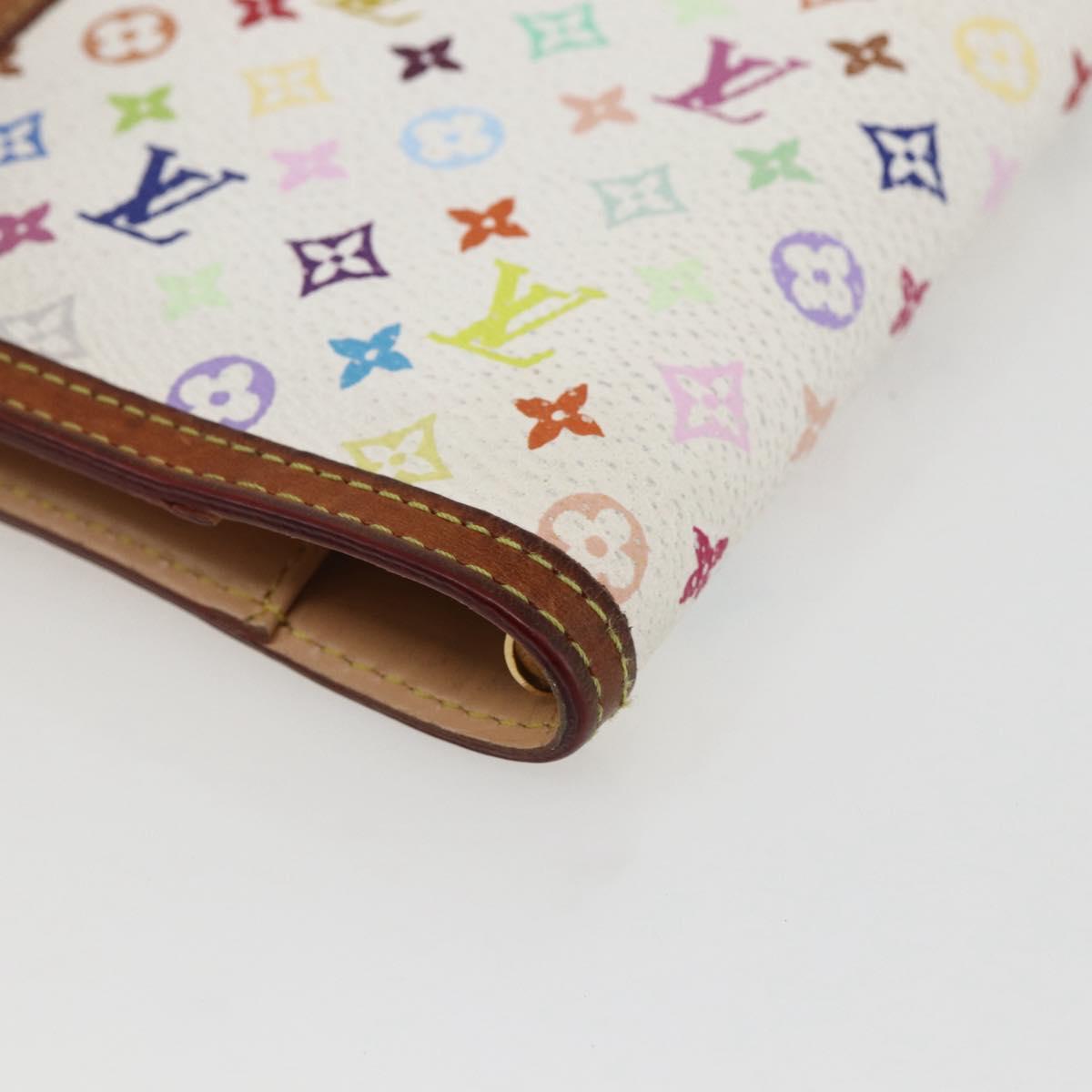 LOUIS VUITTON Multicolor Agenda PM Day Planner Cover White R21074 LV Auth 170796